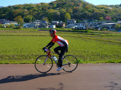 つくばりんりんロードのサイクリスト